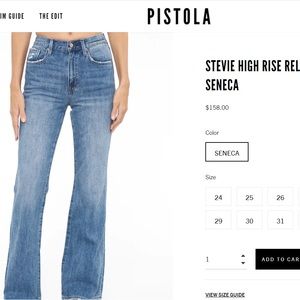 Pistola Denim High Rise Relaxed Flare